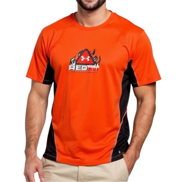 NWT Under Armour Red and Black Athletic Shirt - Picture 1 of 6